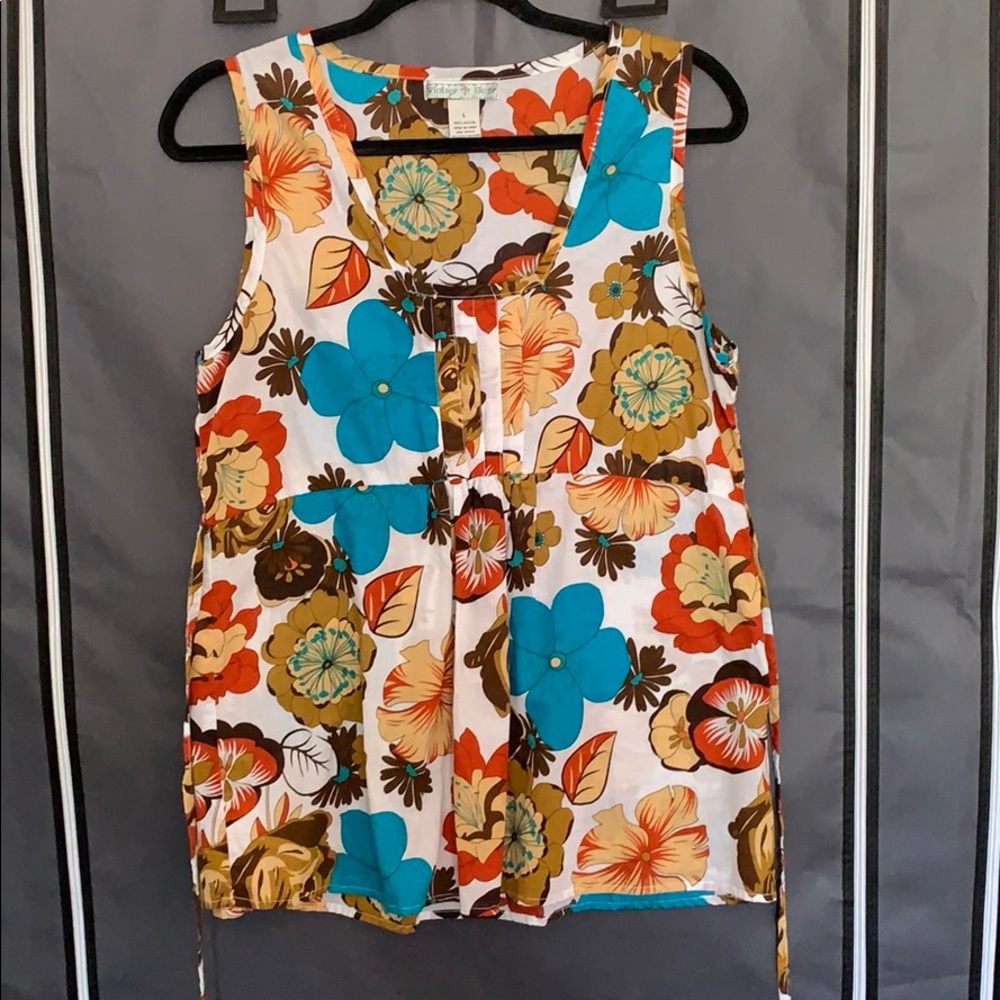 💥3 for $10💥 Vintage Susie cotton sleeveless blouse
